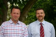 Dave Carey (Left) with the departing John Fothergill.